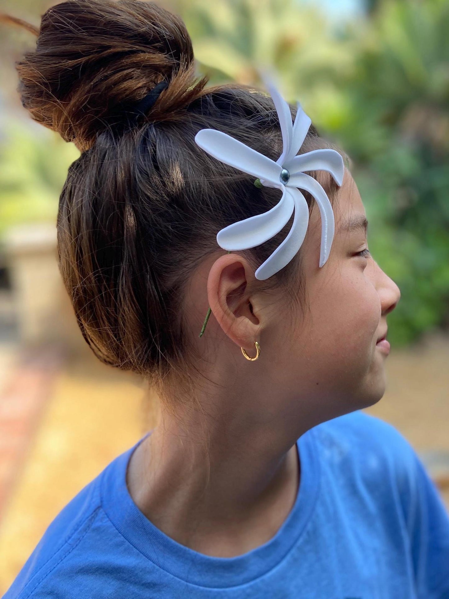 Tiare Tahitian Gardenia Faux Foam Flower Hair Pick Polynesian Dance Accessories Hula Costume Vintage apinup Hawaiian Wedding Bridesmaid Gift