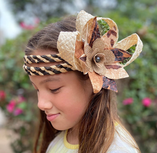 Samoan Siapo Tapa Cloth Headdress