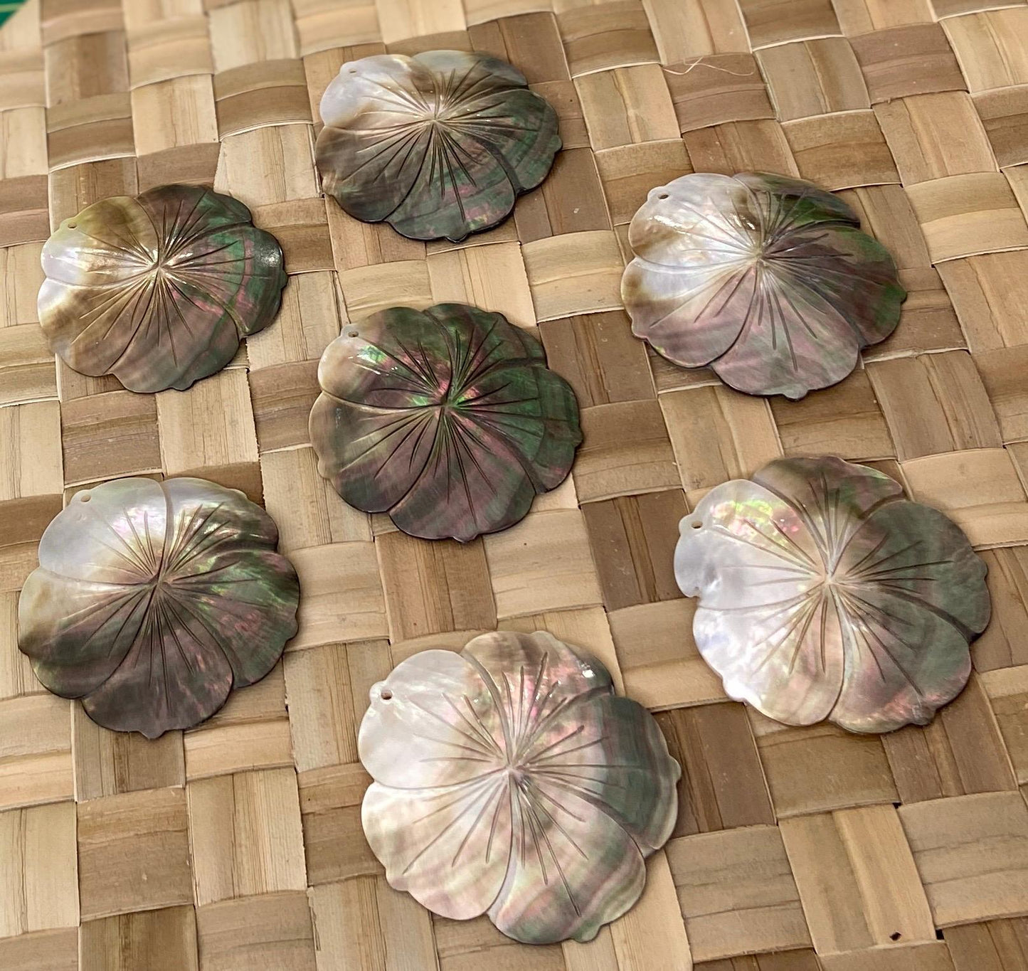 2.25" Hibiscus Mother of Pearl Seashells