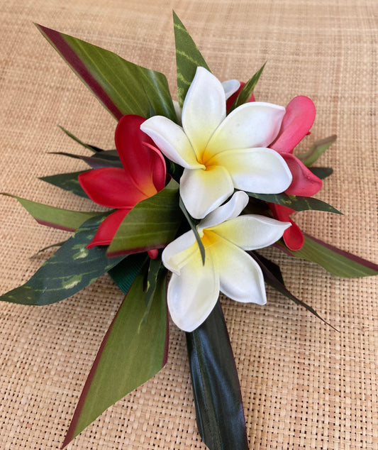 Royal Hawaiian Hair Clip Princessa Frangipani Plumeria Adornment for Hair or Bra Strap Hula Siva Samoa Ori Tahiti Heiva and Hoike