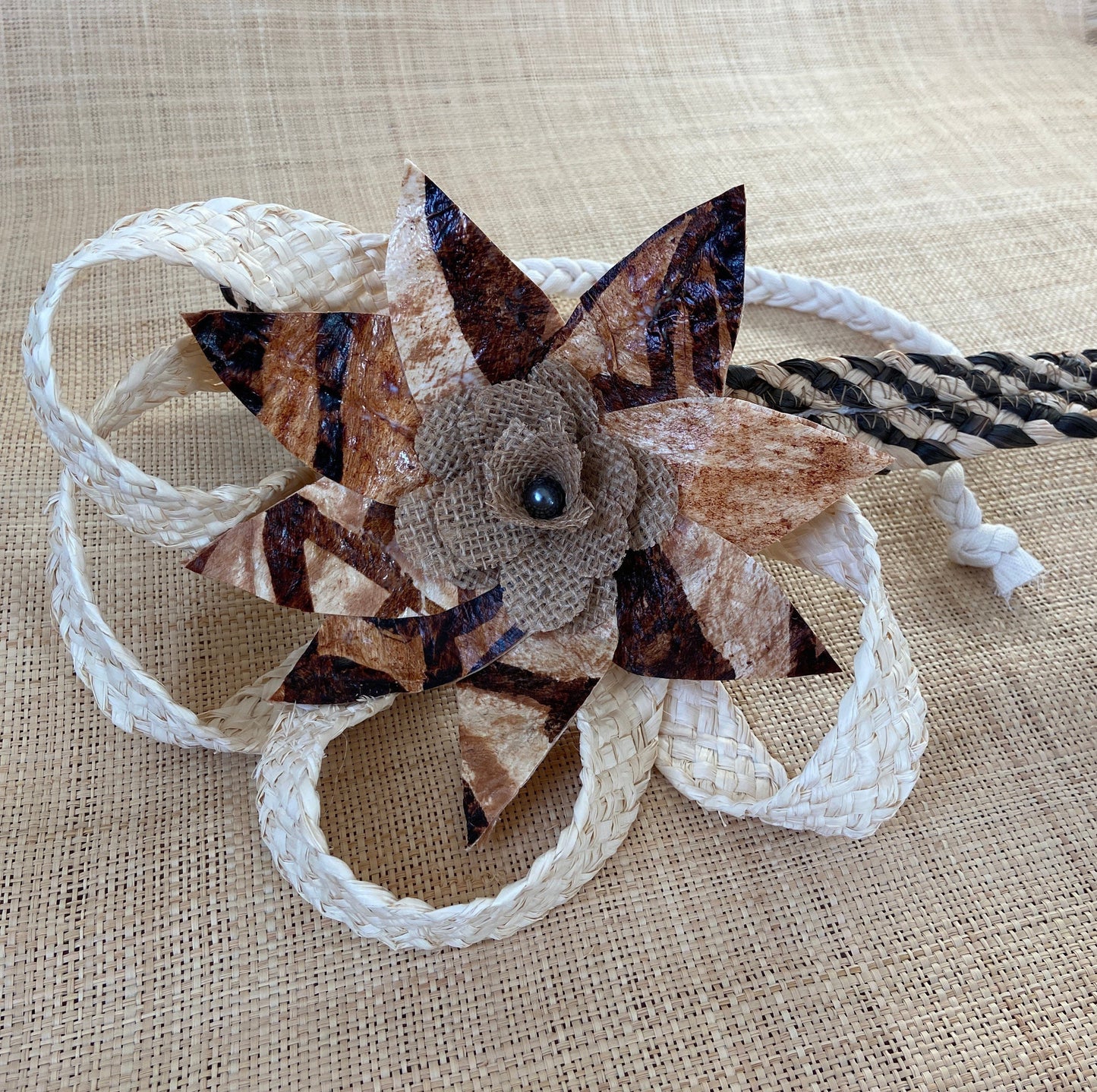 Samoan Siapo Tapa Cloth Headdress