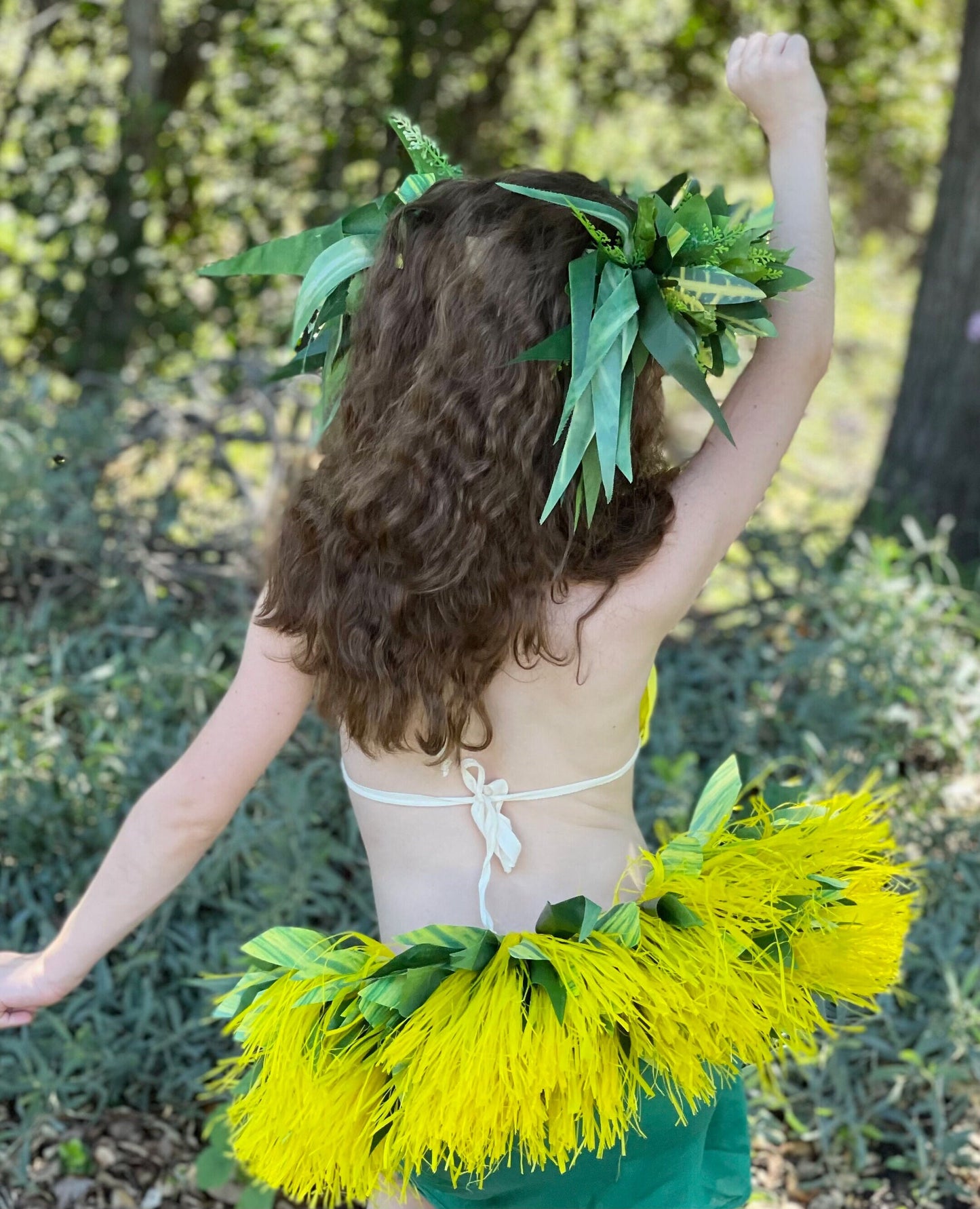 Half or Full Hip Hei Hau & Premium Silk Ti Leaf Performance Quality Haku Reversible Belt Ori Tahiti Hula Kahiko Traditional Polynesian Dance