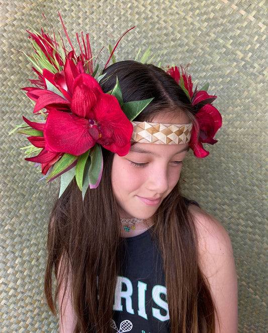 Tahitian Headdress with Choice of Orchid Color