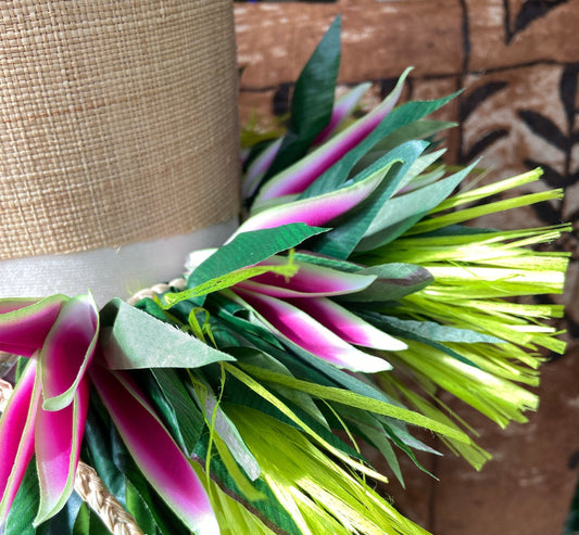 Hip Hei Ti Leaf Bird of Paradise Premium Costume Ahuroa Aparima Solo Competition Quality for Ori Tahiti, Hula, Polynesian Dance, Siva Samoa