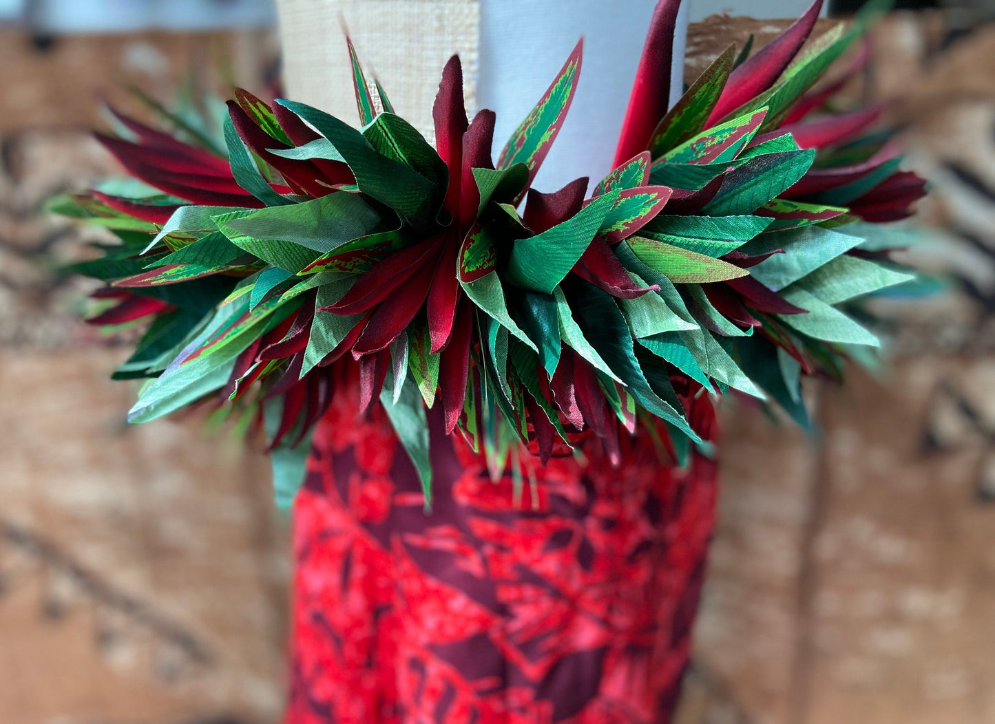 Keiki Floral Hip Hei Ahuroa Aparima Solo Ti Leaf Premium Hip Belt Competition Quality for Ori Tahiti, Hula, Polynesian Dance, Siva Samoa