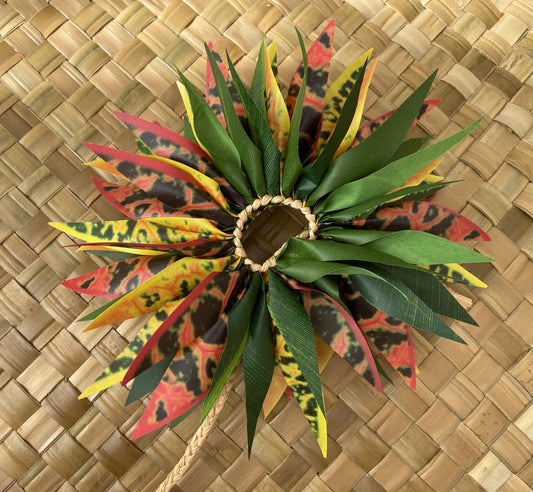 Hair Bun Wrap Premium Silk Ti Leaf Haku for Ori Tahiti Hula Kahiko Cook Islands Tongan Polynesian Dance Luau Beach Weddings Aloha Festivals