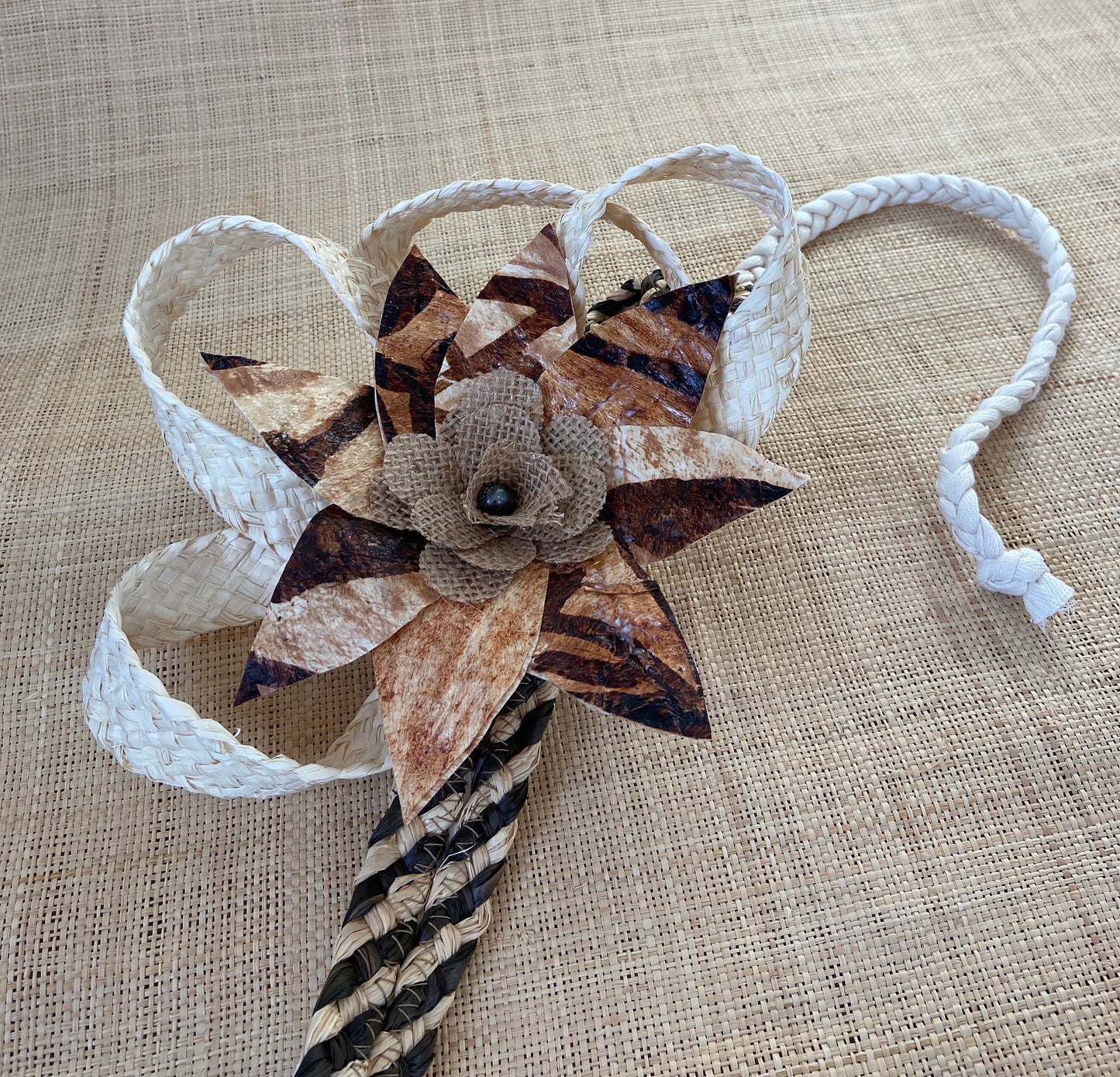 Samoan Siapo Tapa Cloth Headdress