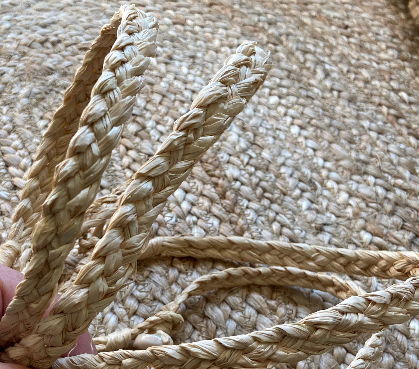 Necklace Base for DIY Costuming Hand Plaited from the Finest Millinery Grade Blanched Palm Raffia and Niau Blanc