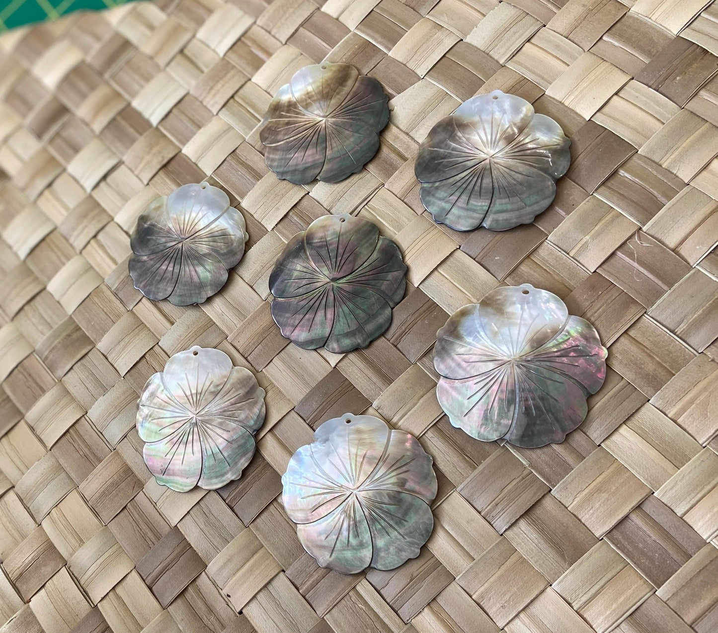 2.25" Hibiscus Mother of Pearl Seashells