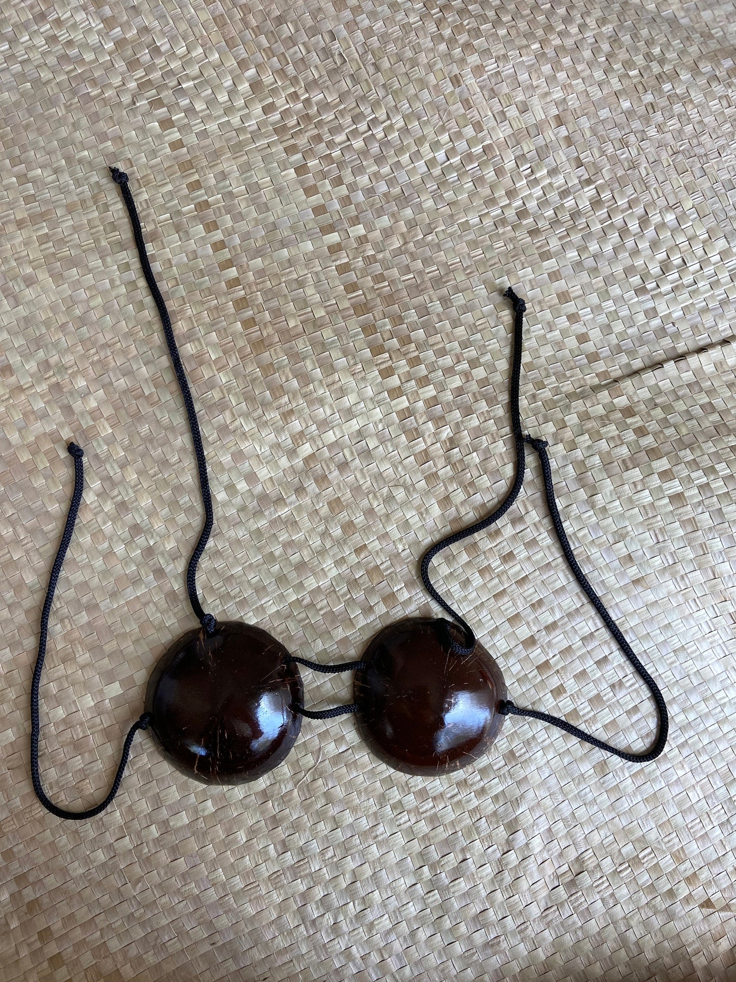 Toddler-Tween Size Natural Coconut Shell Bikini