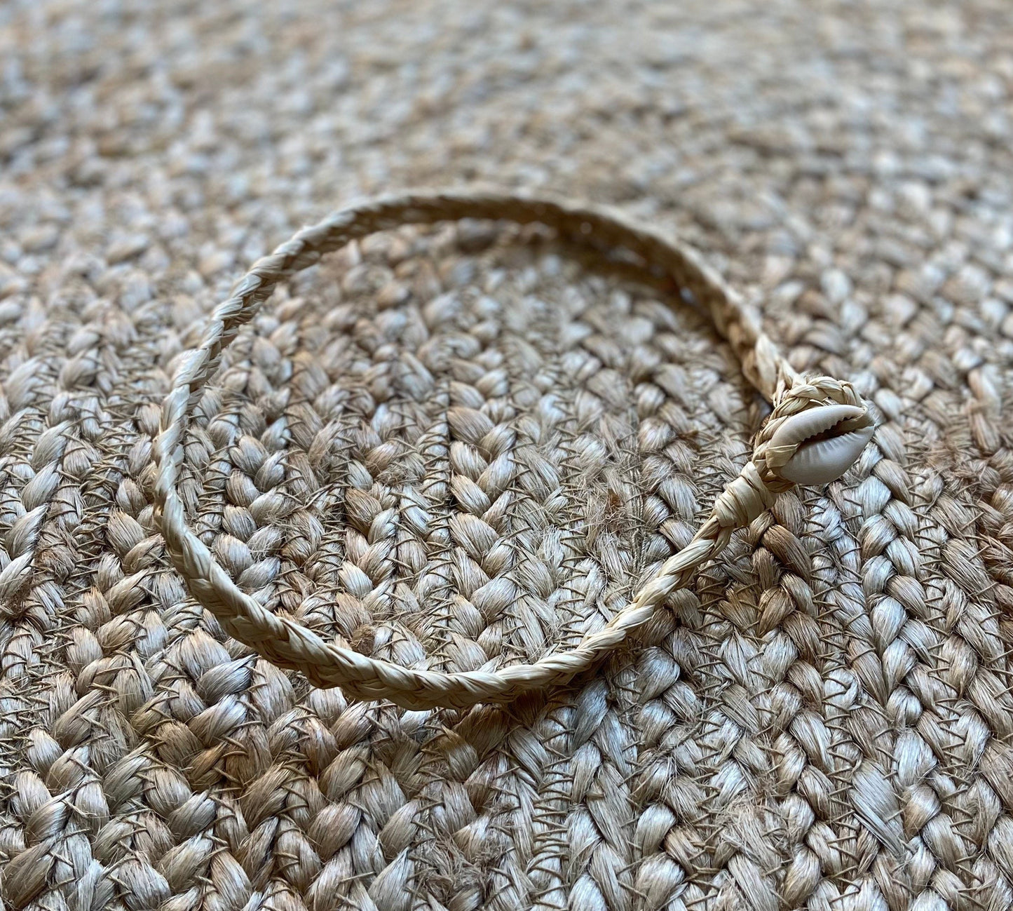 Necklace Base for DIY Costuming Hand Plaited from the Finest Millinery Grade Blanched Palm Raffia and Niau Blanc