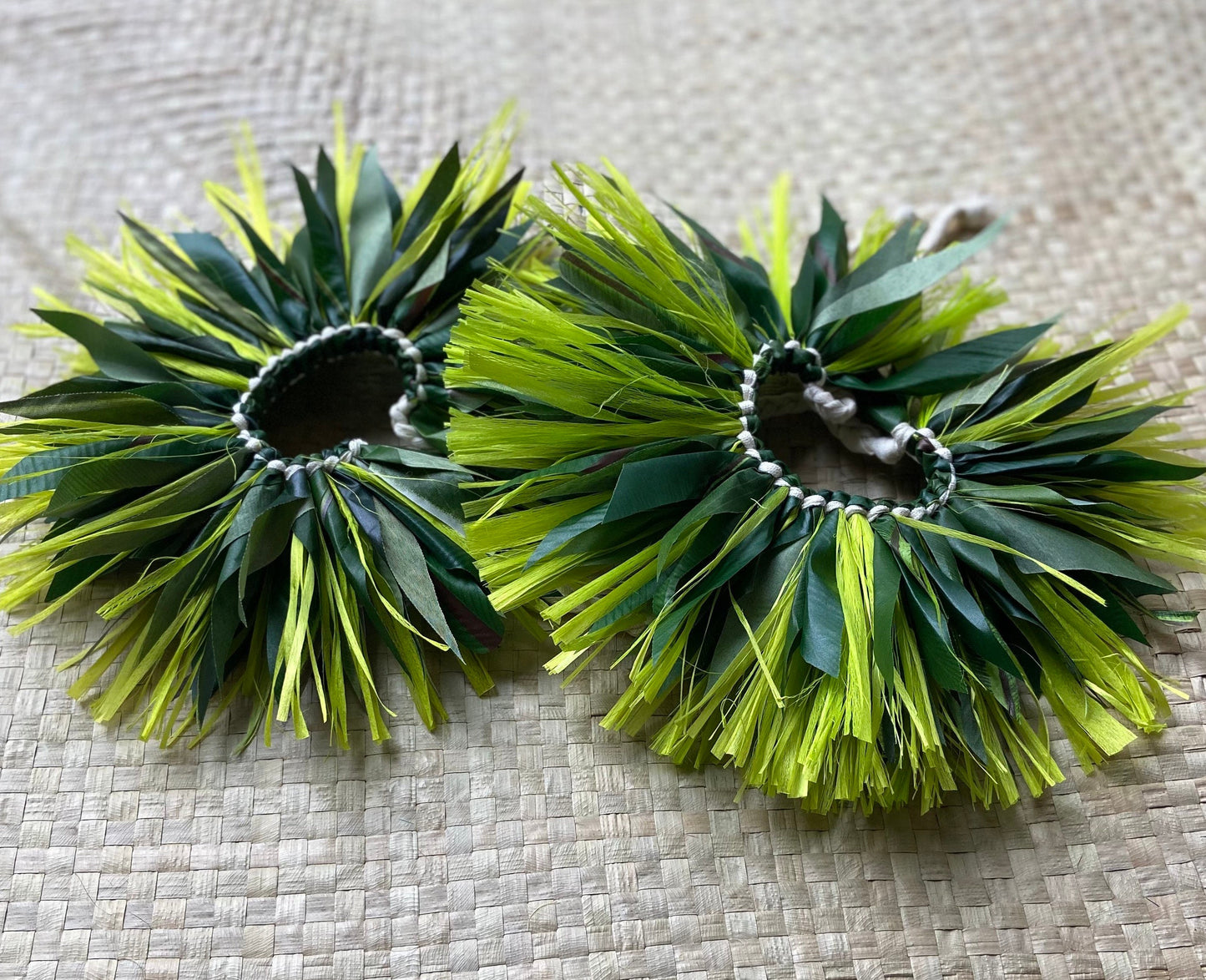 Keiki Hip Hei Premium Silk Ti Leaf Hau Mōr'e Tamārii Tamāhine Ori Tahiti Hula Kahiko Polynesian Dance Heiva Siva Samoa