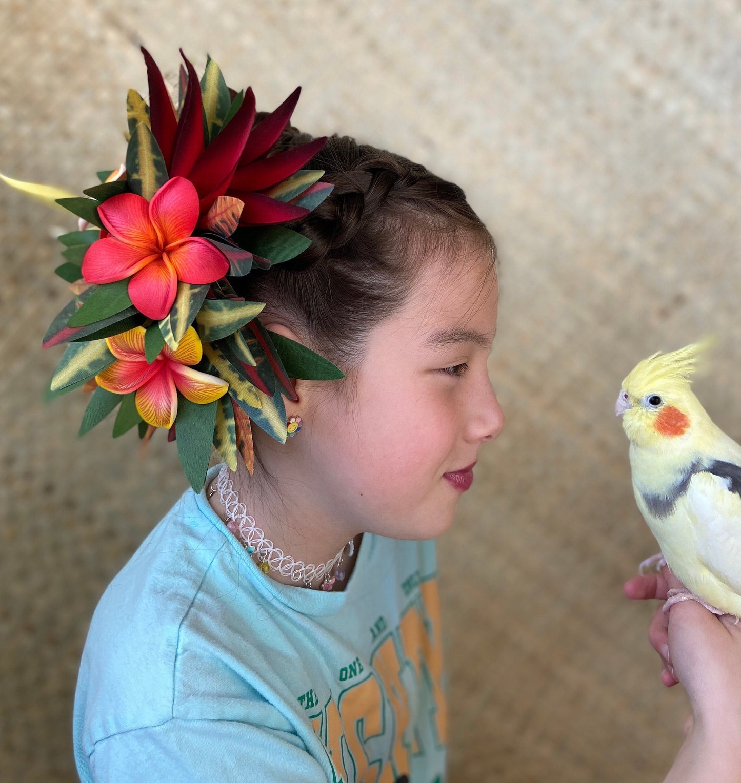 Royal Polynesian Hair Clip Tahitian Headdress Costume for Aparima Ahuroa Hula Statement Piece Bridal Plumeria Fascinator Hair Pin