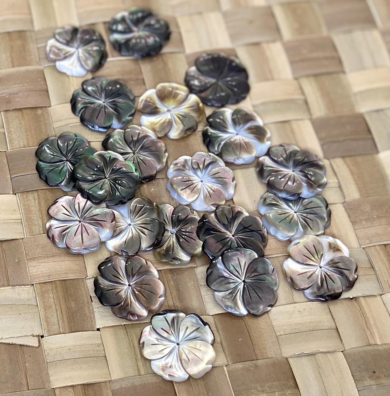 Baby Hibiscus Mother of Pearl Seashells