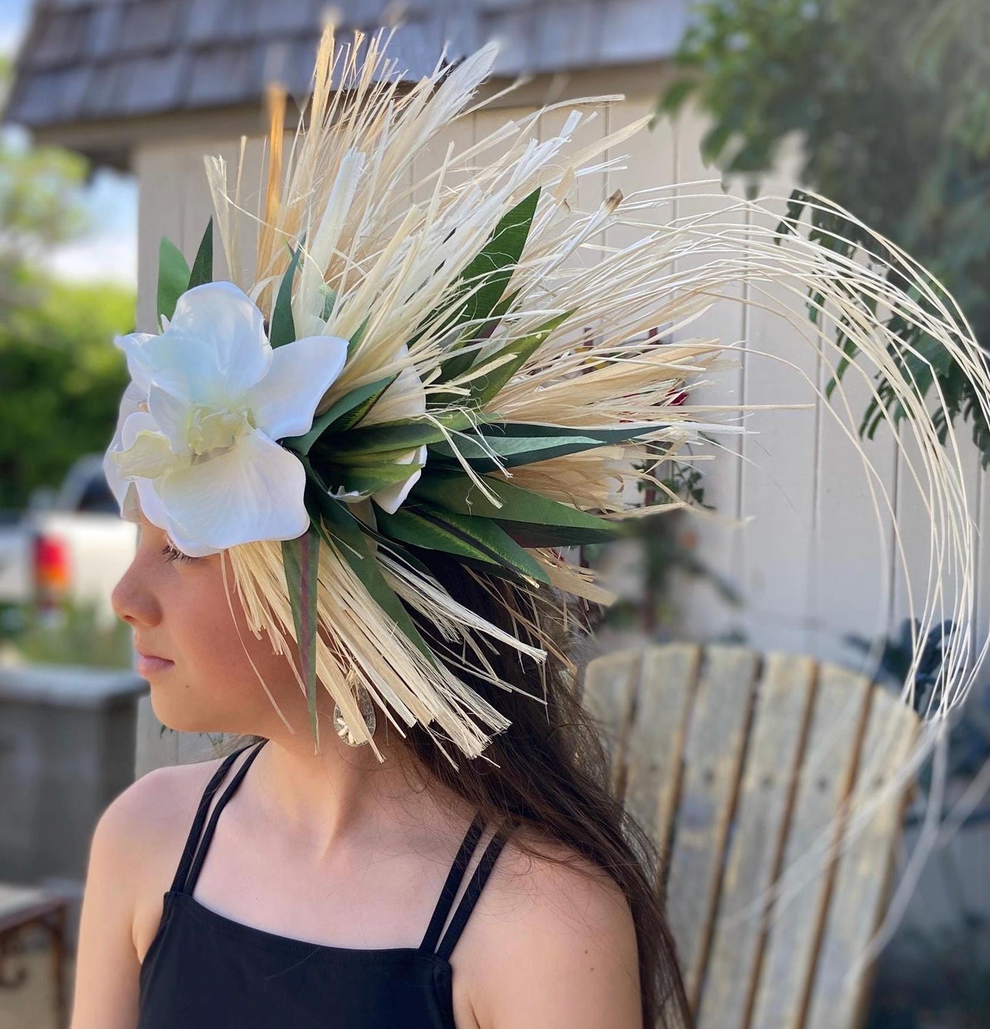 Tahitian Headdress with Choice of Orchid Color