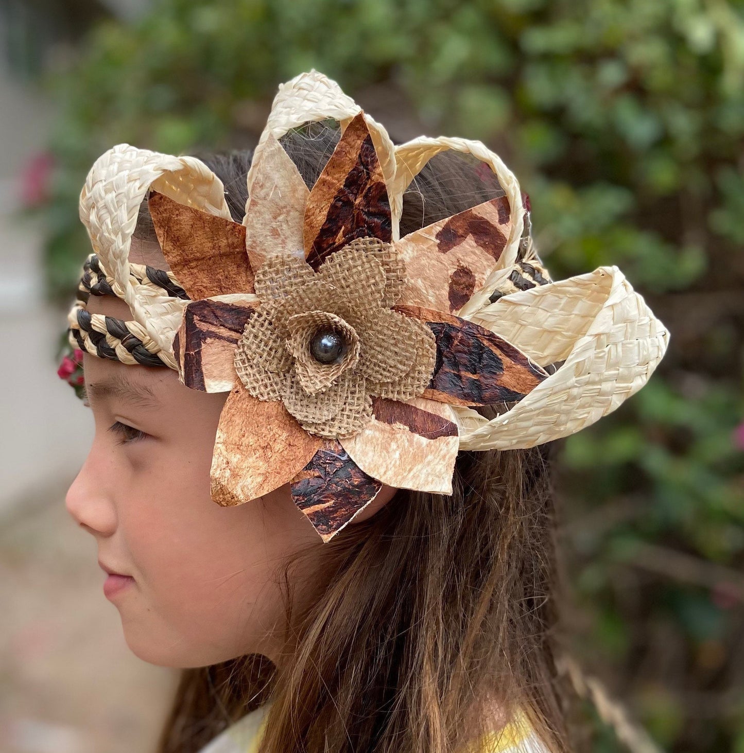 Samoan Siapo Tapa Cloth Headdress