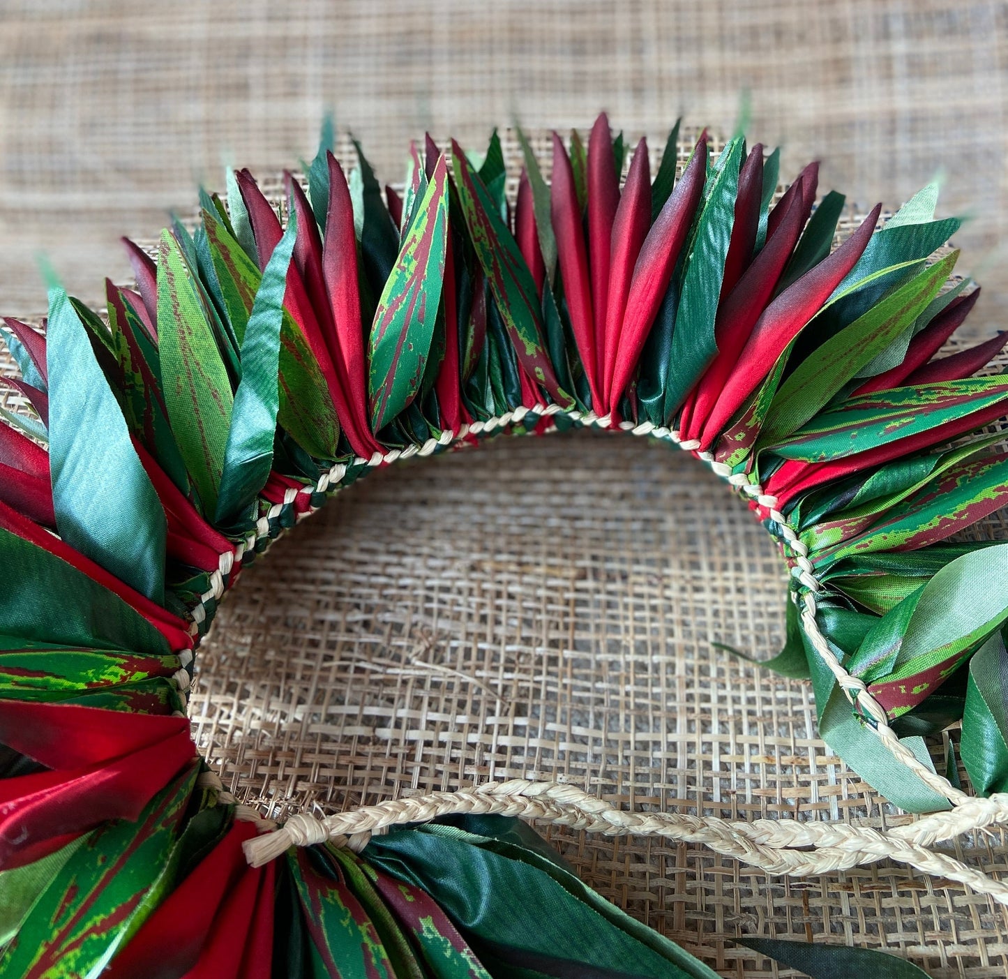 Keiki Floral Hip Hei Ahuroa Aparima Solo Ti Leaf Premium Hip Belt Competition Quality for Ori Tahiti, Hula, Polynesian Dance, Siva Samoa