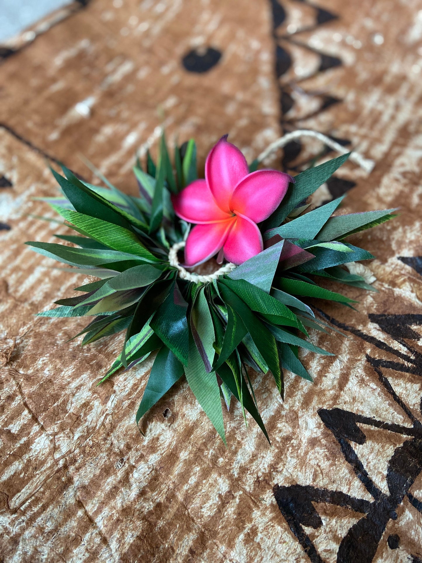 Hibiscus or Plumeria and Ti Leaf Kupe'e