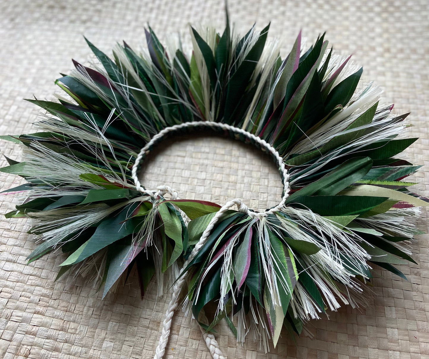 Keiki Hip Hei Premium Silk Ti Leaf Hau Mōr'e Tamārii Tamāhine Ori Tahiti Hula Kahiko Polynesian Dance Heiva Siva Samoa