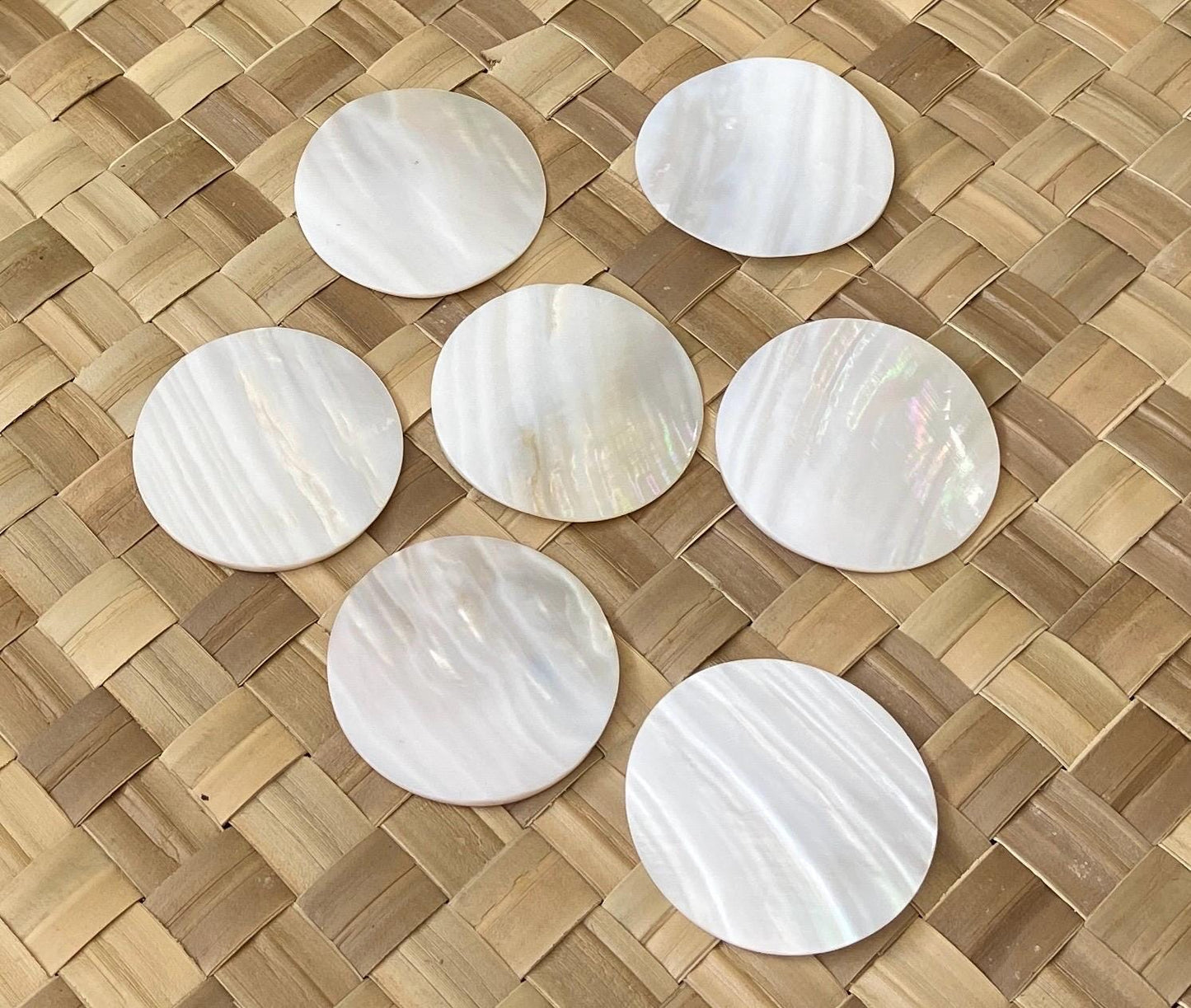 2.5" White Mother of Pearl Seashells