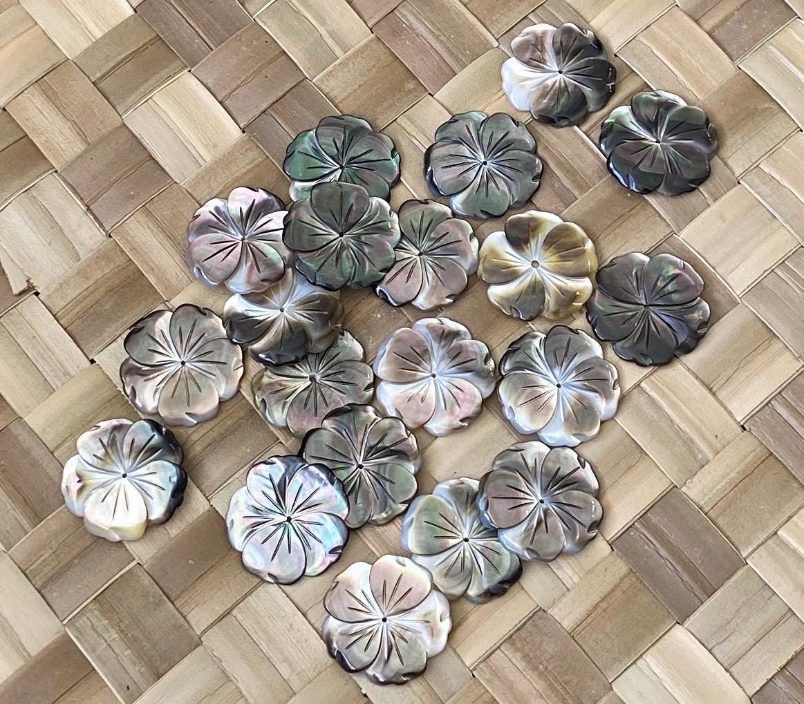 Baby Hibiscus Mother of Pearl Seashells