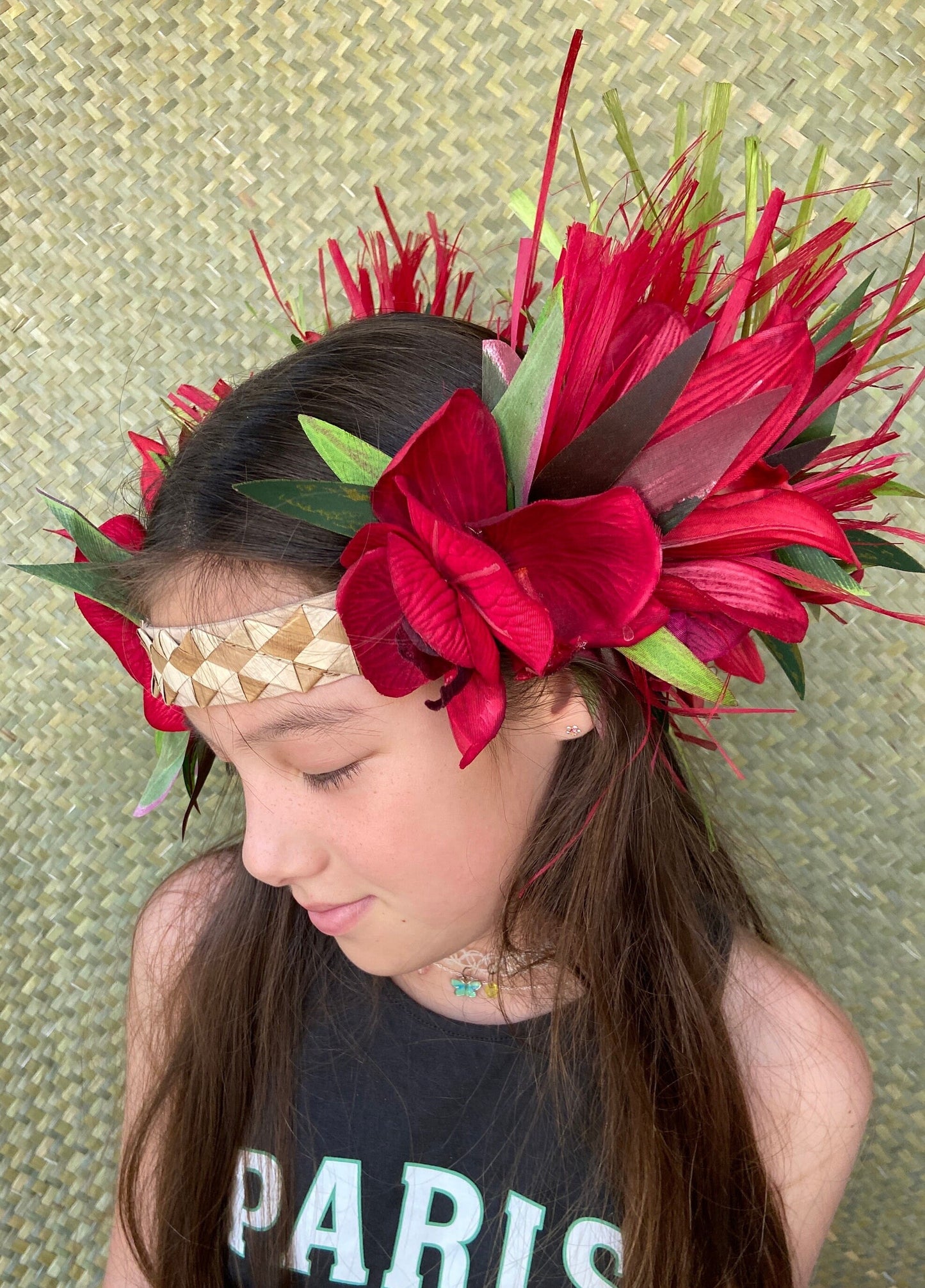 Tahitian Headdress with Choice of Orchid Color