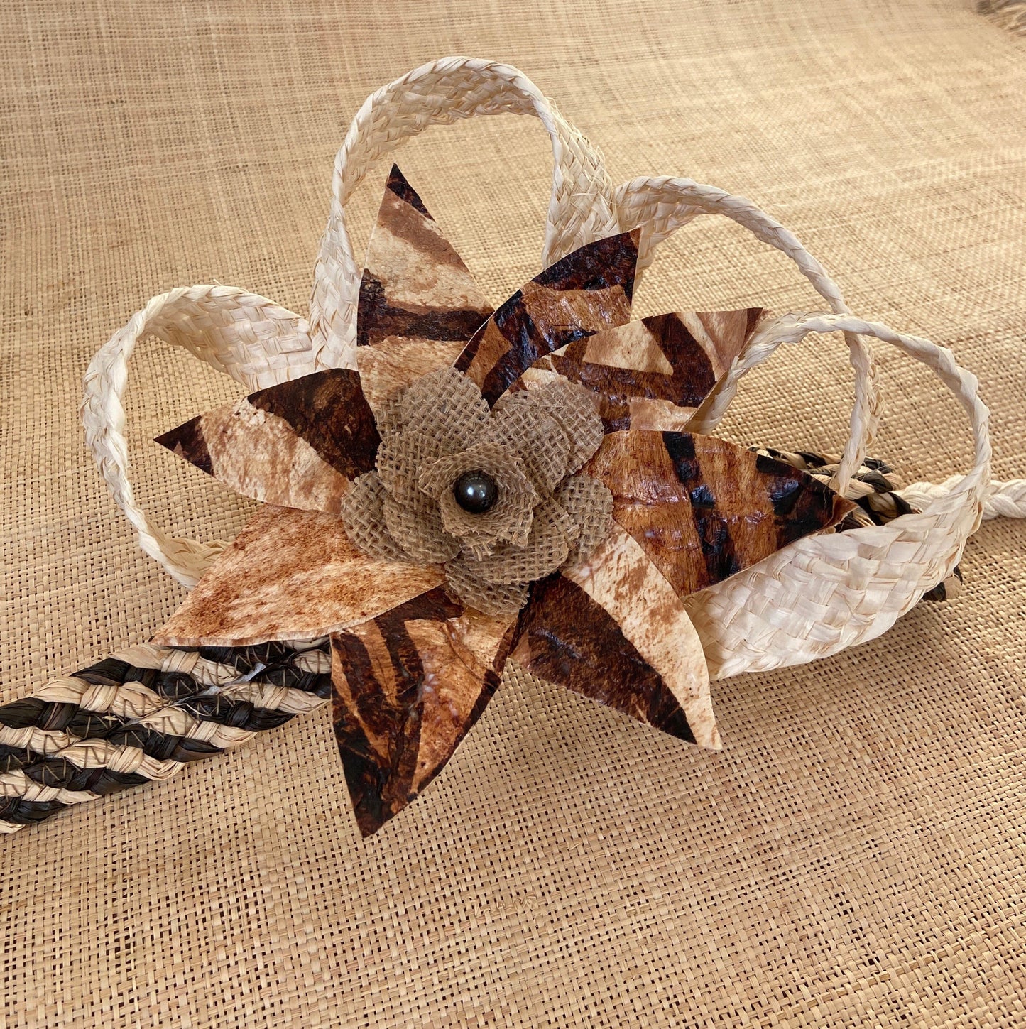 Samoan Siapo Tapa Cloth Headdress