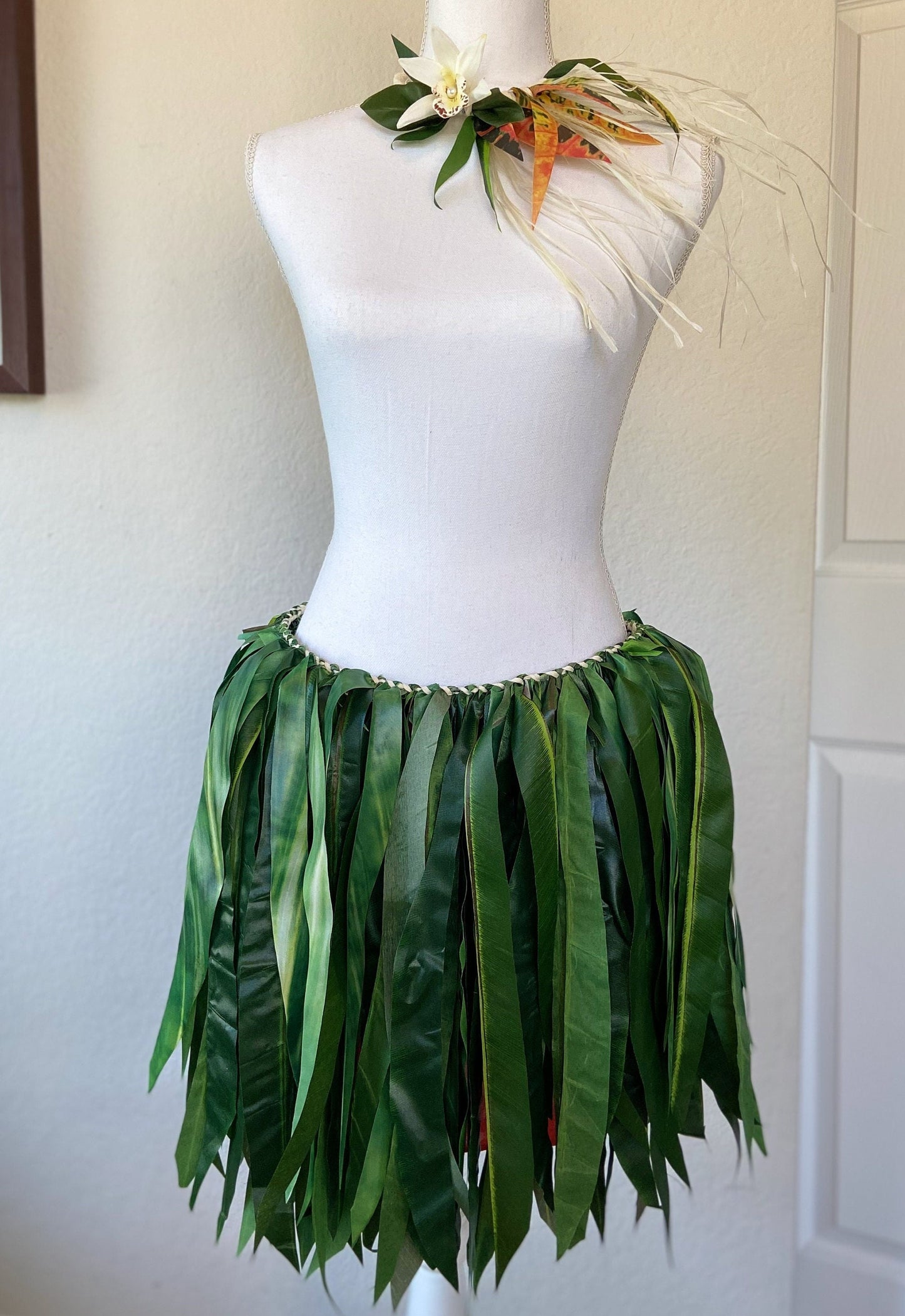 Silk Ti Leaf Skirt Premium Grade Ori Tahiti Aparima Otea Solo Competition Hula Kahiko Cook Islands Polynesian Dance Beach Wedding Photoshoot