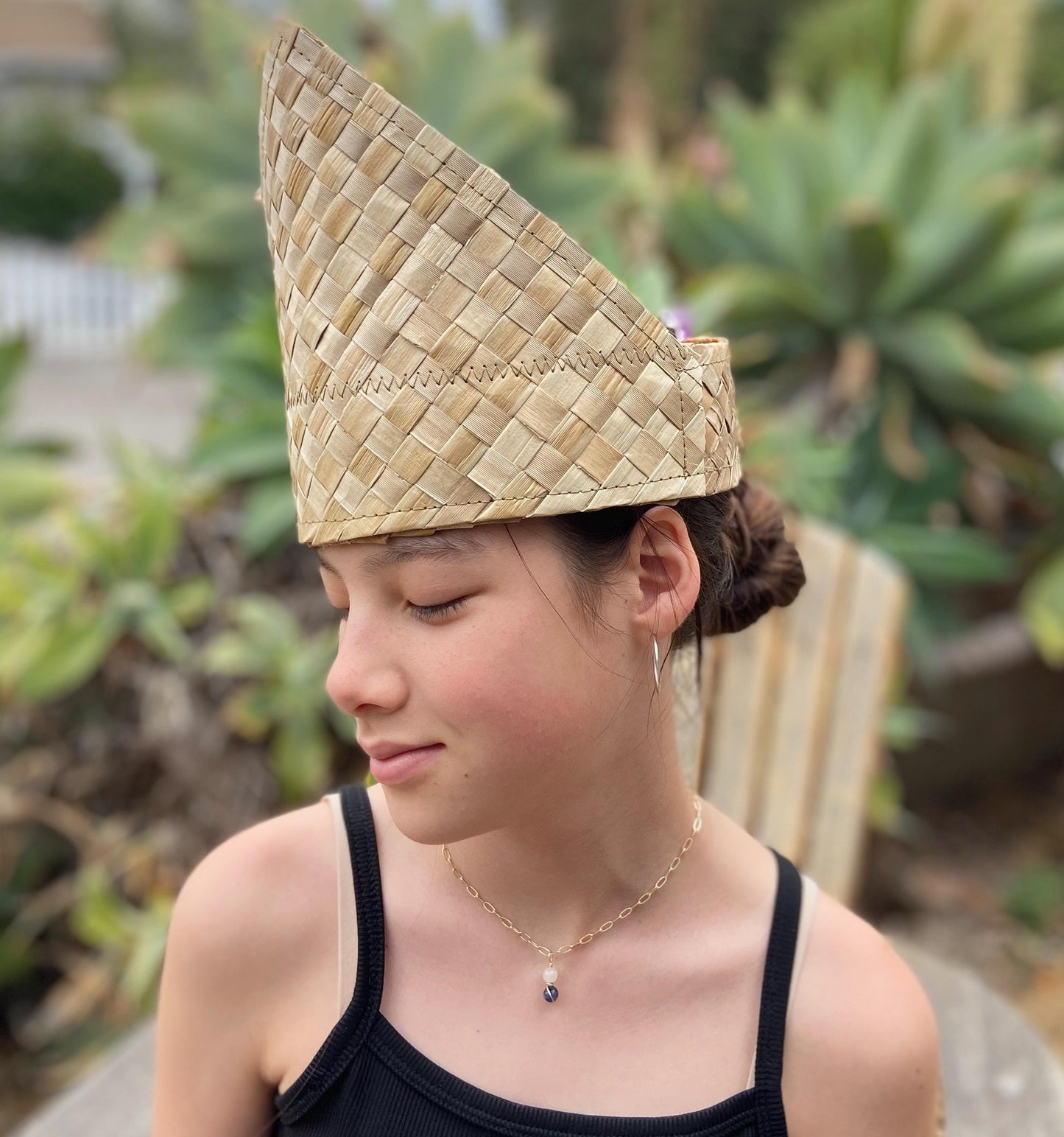 10" or 12" Tall Wrapped Crown Lauhala Headdress Base