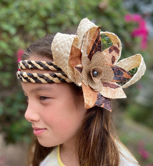 Samoan Siapo Tapa Cloth Headdress