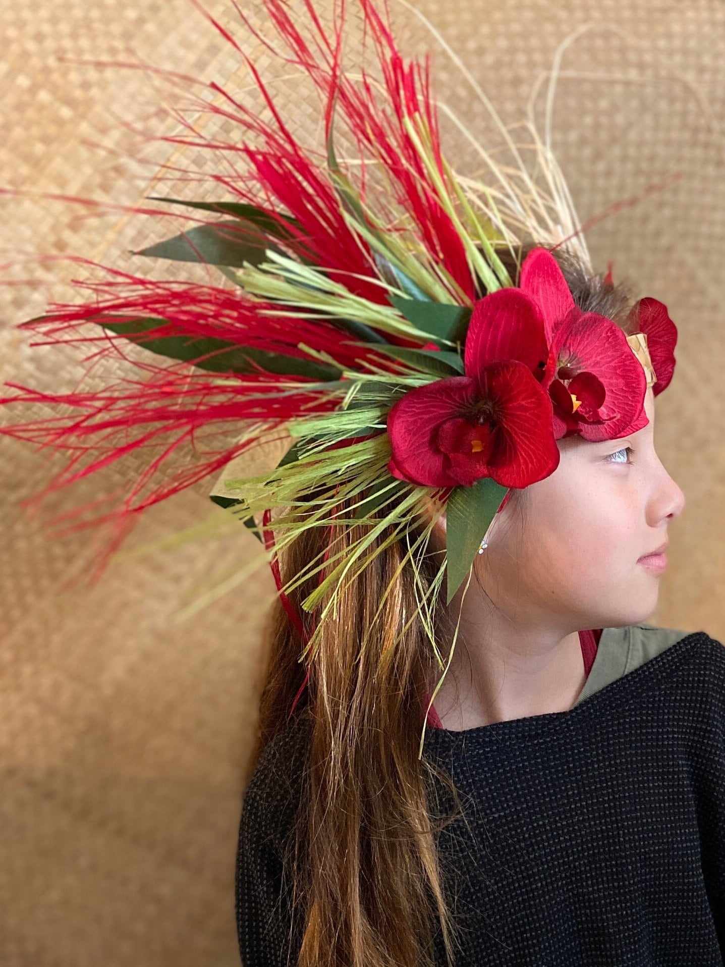 Tahitian Headdress with Choice of Orchid Color