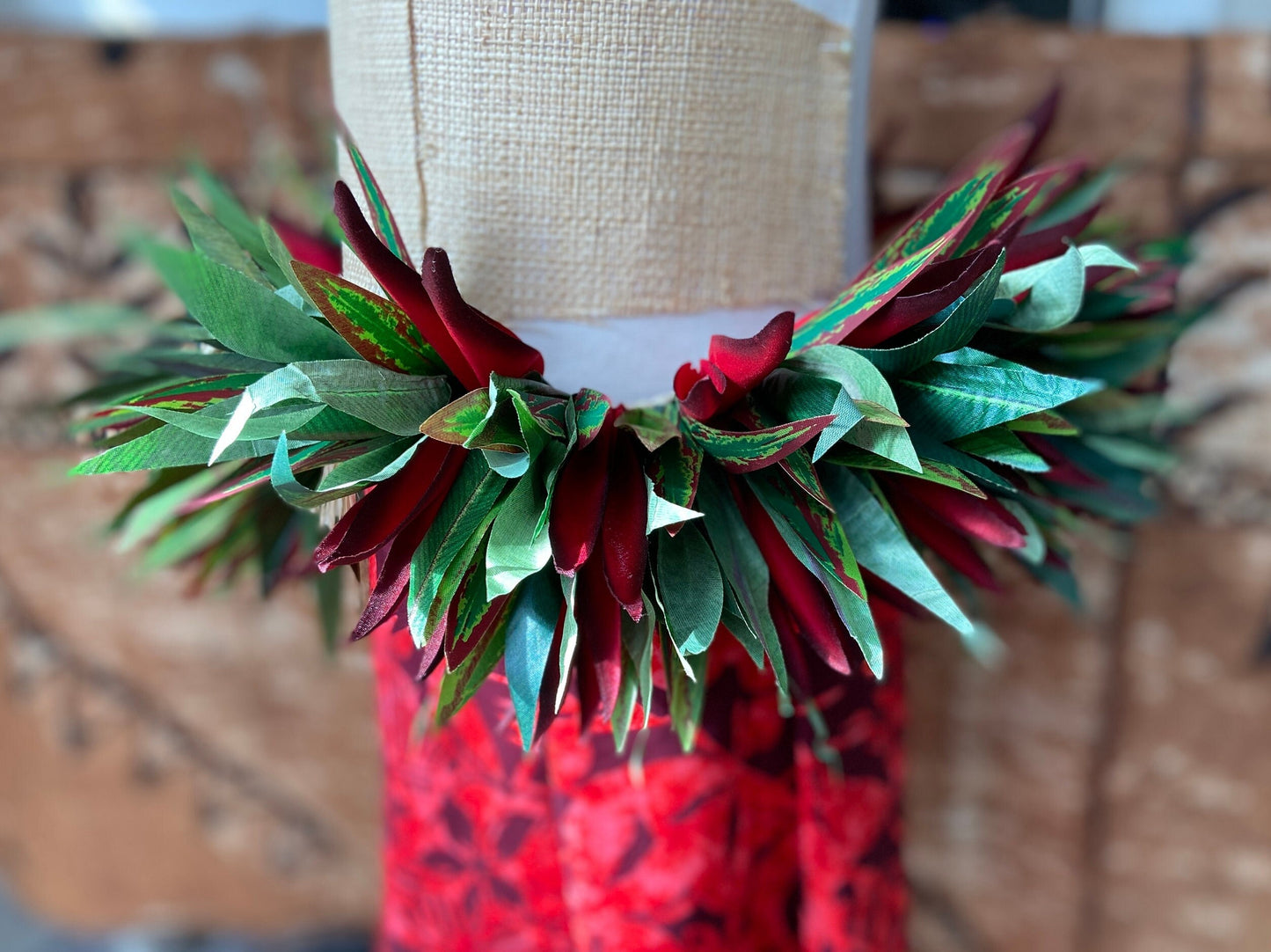 Keiki Floral Hip Hei Ahuroa Aparima Solo Ti Leaf Premium Hip Belt Competition Quality for Ori Tahiti, Hula, Polynesian Dance, Siva Samoa