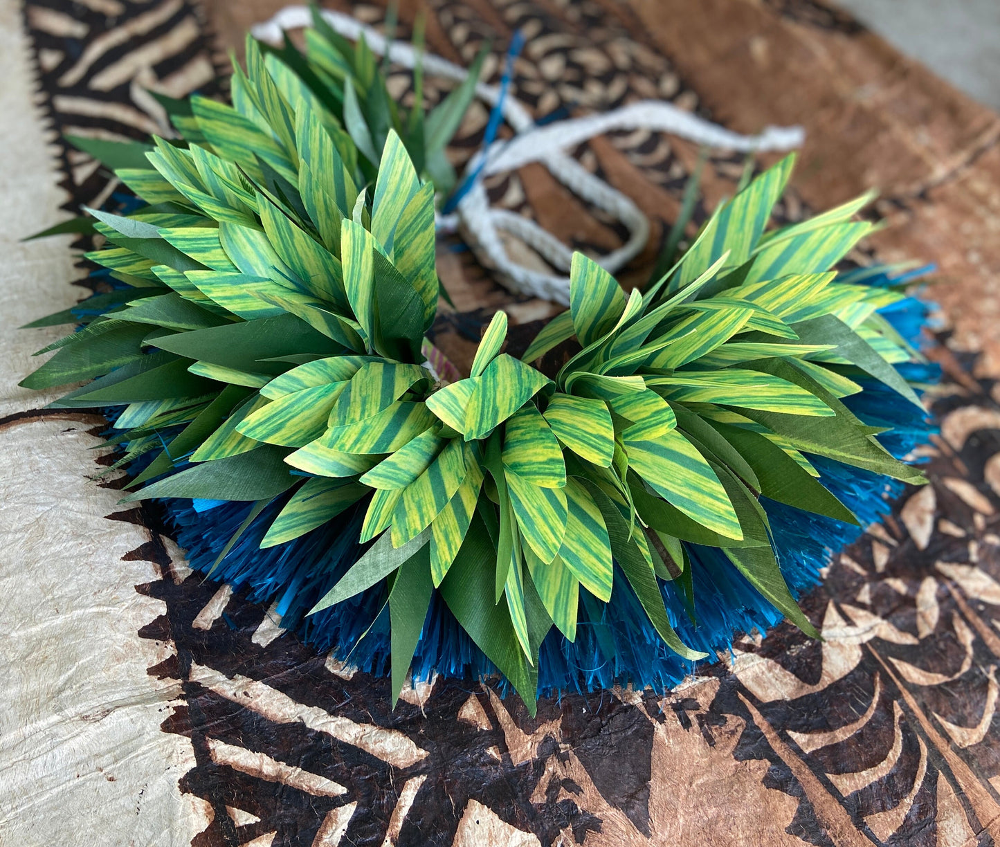 Half or Full Hip Hei Hau & Premium Silk Ti Leaf Performance Quality Haku Reversible Belt Ori Tahiti Hula Kahiko Traditional Polynesian Dance