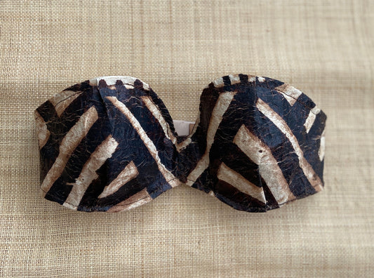 Tapa Cloth Strapless Bra Top Tailored and Contour Designed (Not Randomly Cut) Premium Performance Quality Solo Competition Graded Ori Tahiti