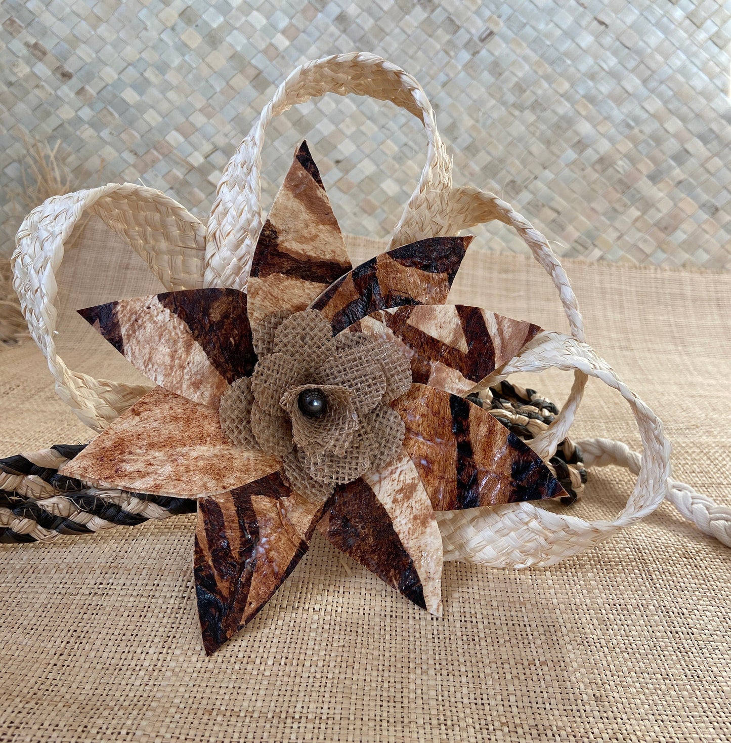 Samoan Siapo Tapa Cloth Headdress