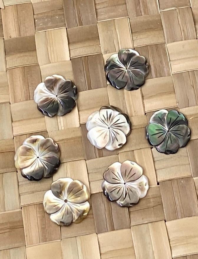 Baby Hibiscus Mother of Pearl Seashells