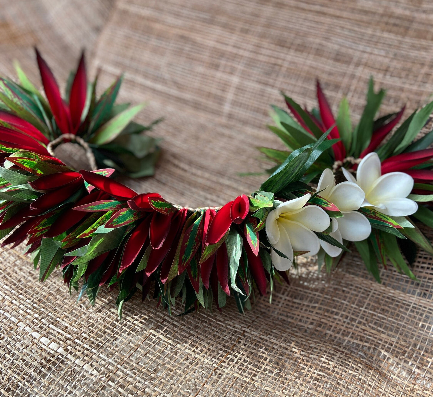 Keiki Floral Hip Hei Ahuroa Aparima Solo Ti Leaf Premium Hip Belt Competition Quality for Ori Tahiti, Hula, Polynesian Dance, Siva Samoa